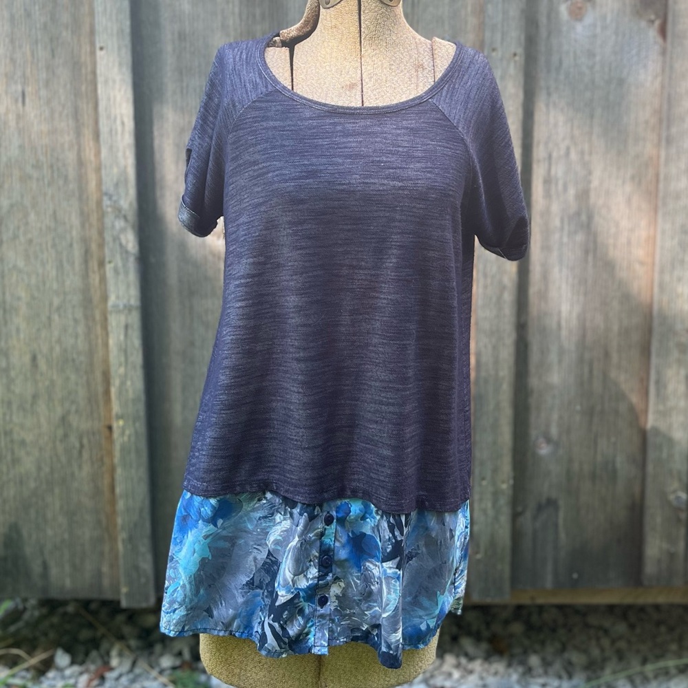 RXB flowy top with blue florals